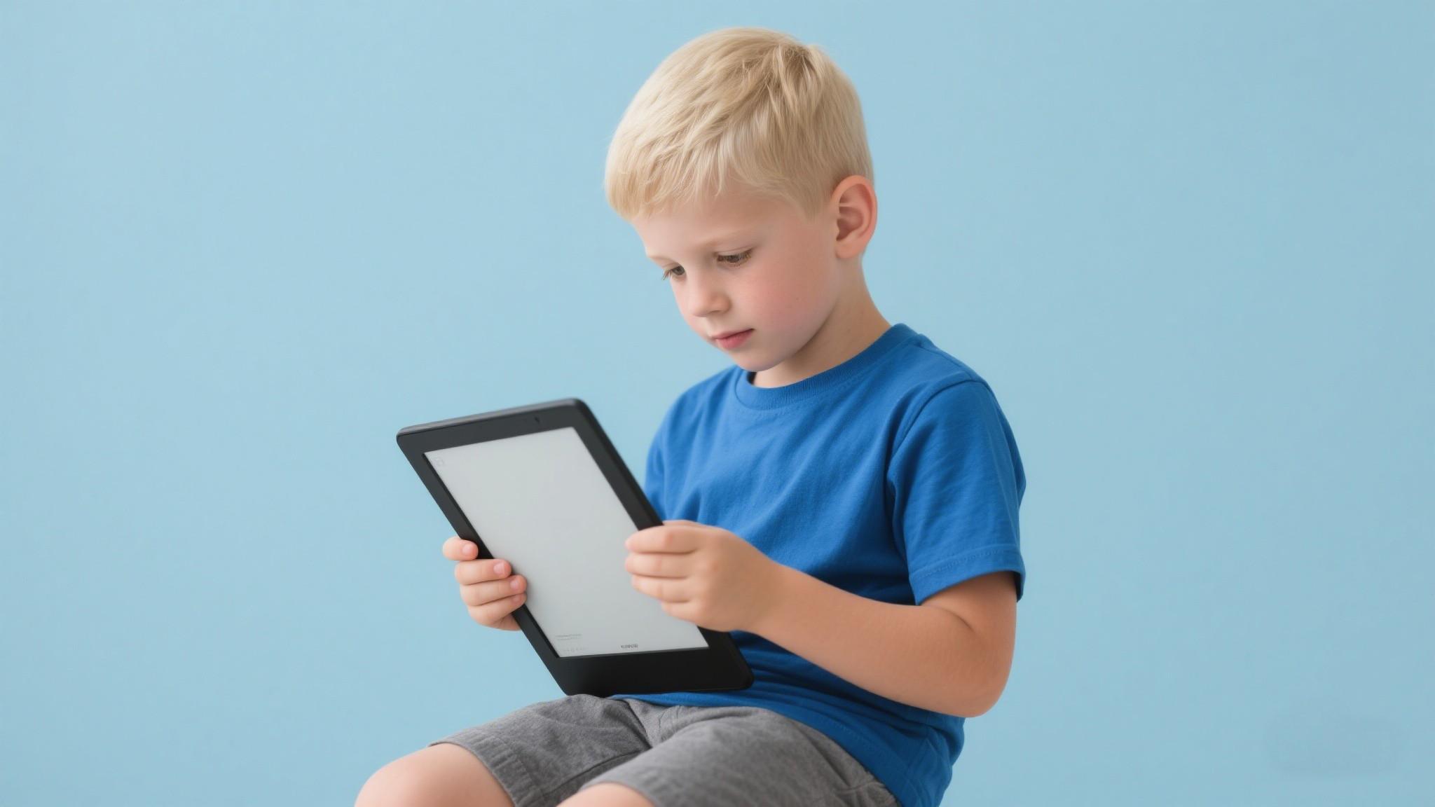 AI E-Paper device helping a child read faster with 50% reading speed improvement in educational technology applications