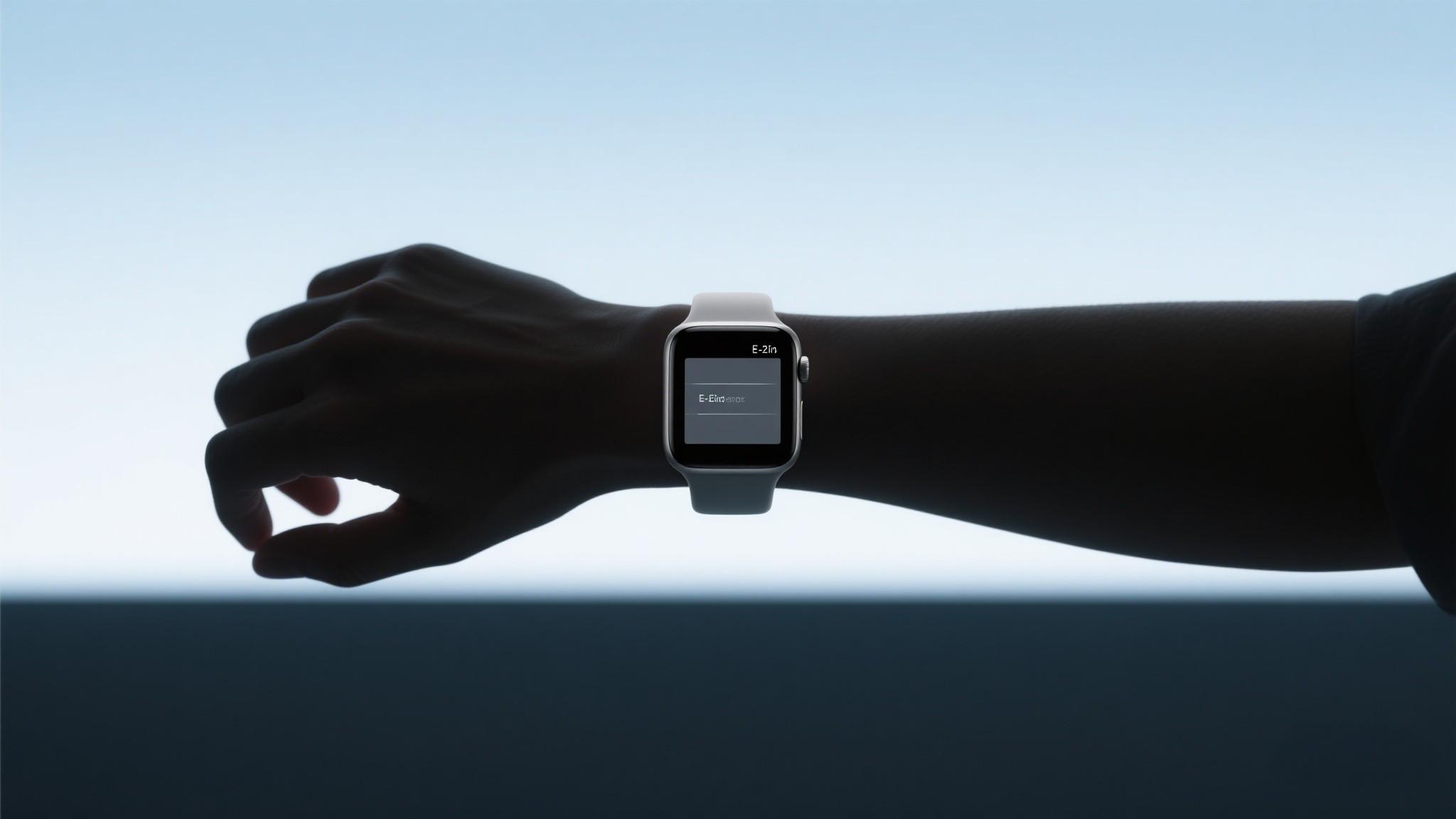 E-Ink smartwatch with health monitoring features displaying vital signs and wellness data on an always-on display.
