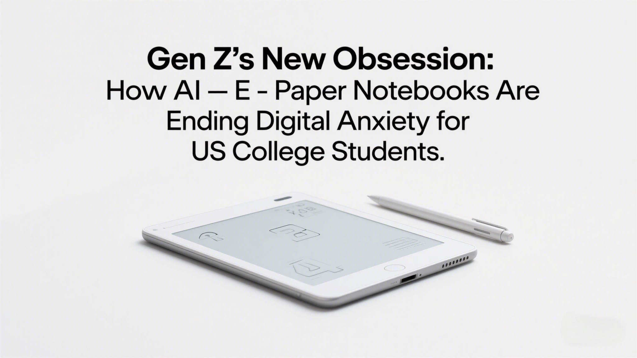 Gen Z students using AI E-Paper notebooks to combat digital anxiety and improve focus in modern learning environments.